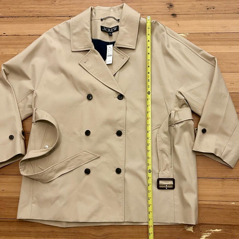J.Crew Short Trench Coat. Size XL. NWT. - Picture 13 of 15